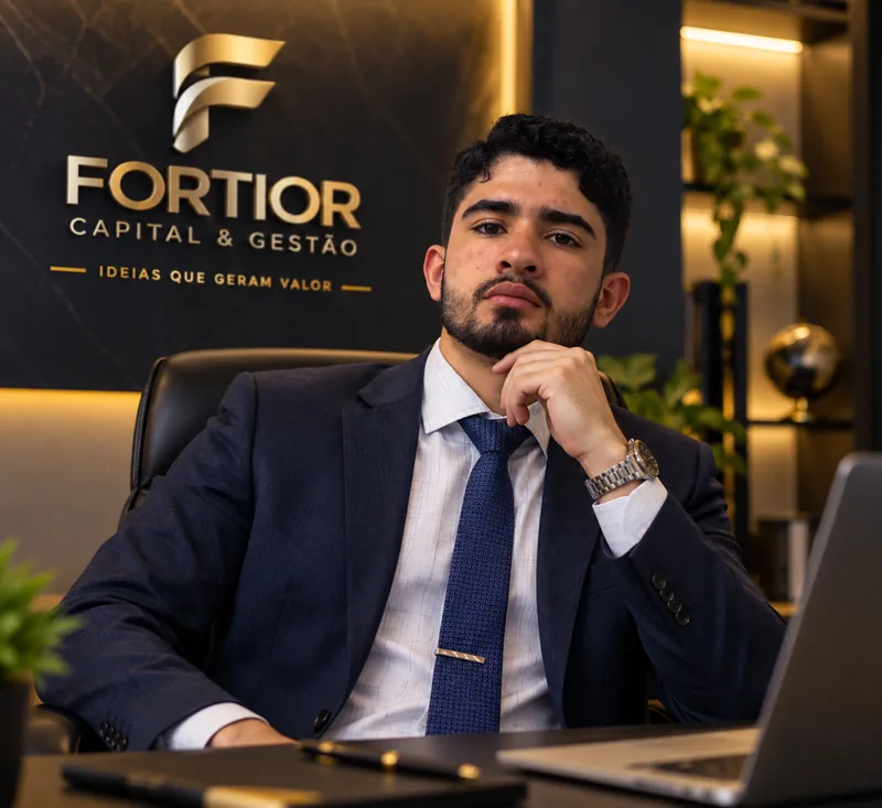 Retrato institucional de Arthur Carvalho da Silva, fundador e sócio-administrador da FORTIOR Capital & Gestão.